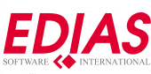 a red and black logo